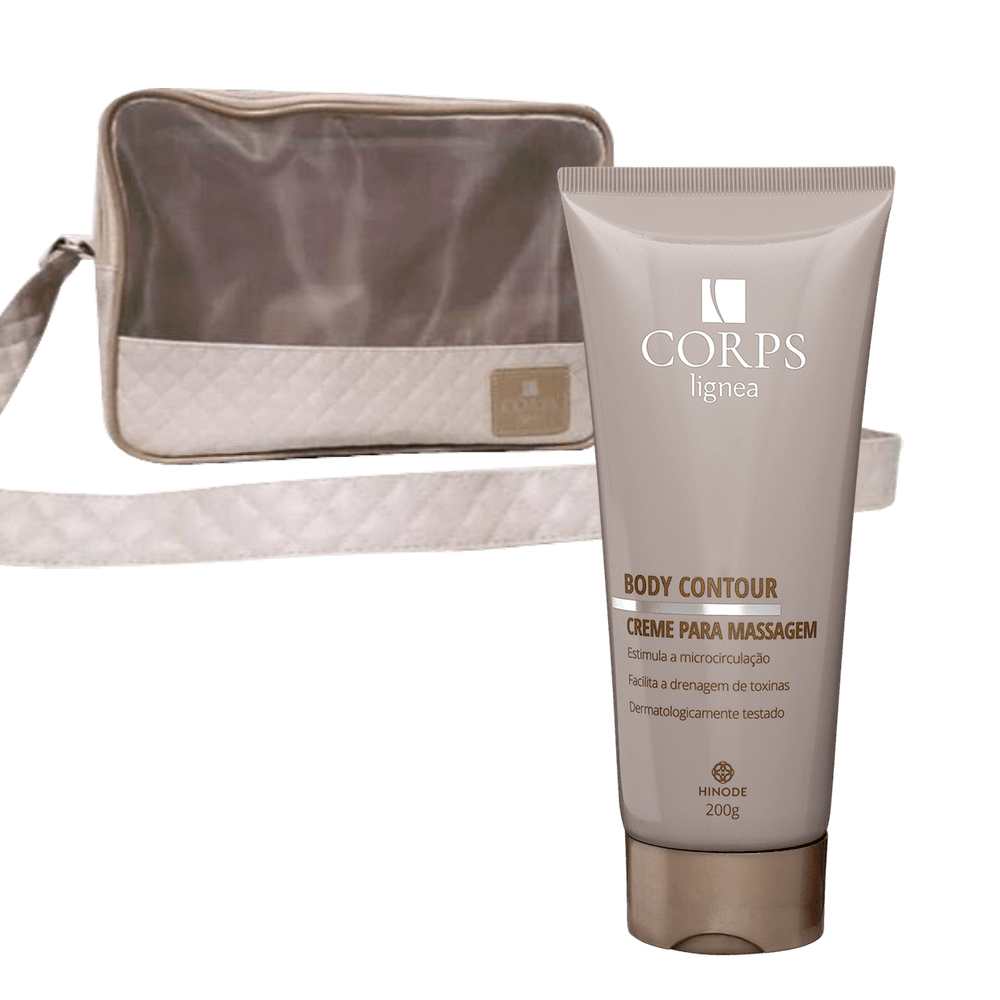Foto do produto Kit Bolsa + Creme Para Massagem Body Contour Corps Lígnea 200g