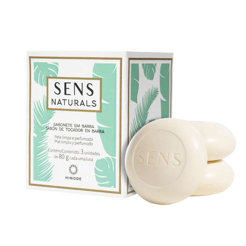 Foto do produto Sabonete em Barras Sens Naturals Hinode Com 3 Unidades 80g