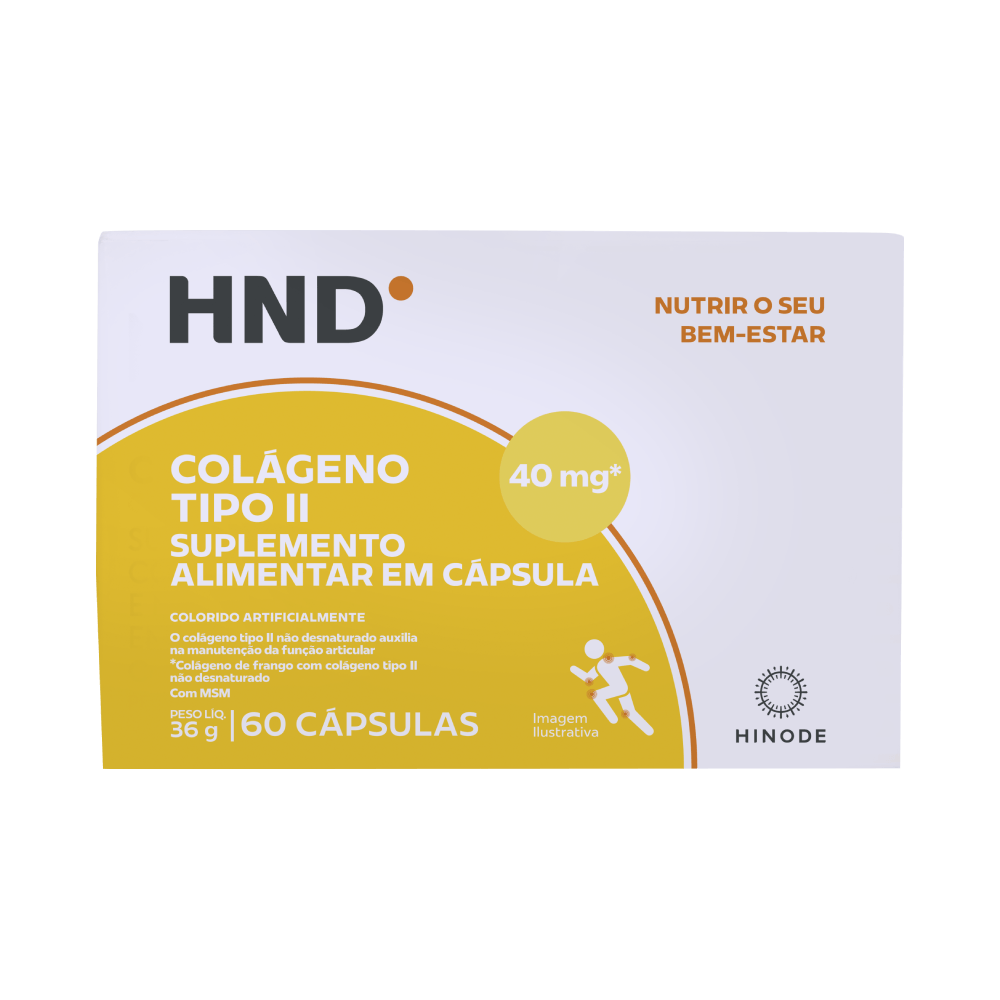Foto do produto Suplemento Alimentar Colágeno Tipo II HND 60 Cápsulas