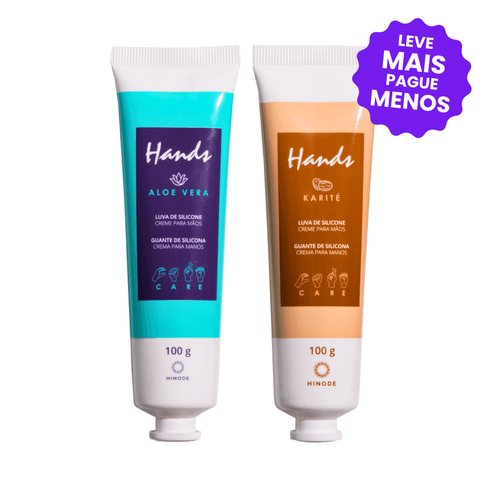 Kit 2 Luvas De Silicone Aloe Vera + Karité 100g